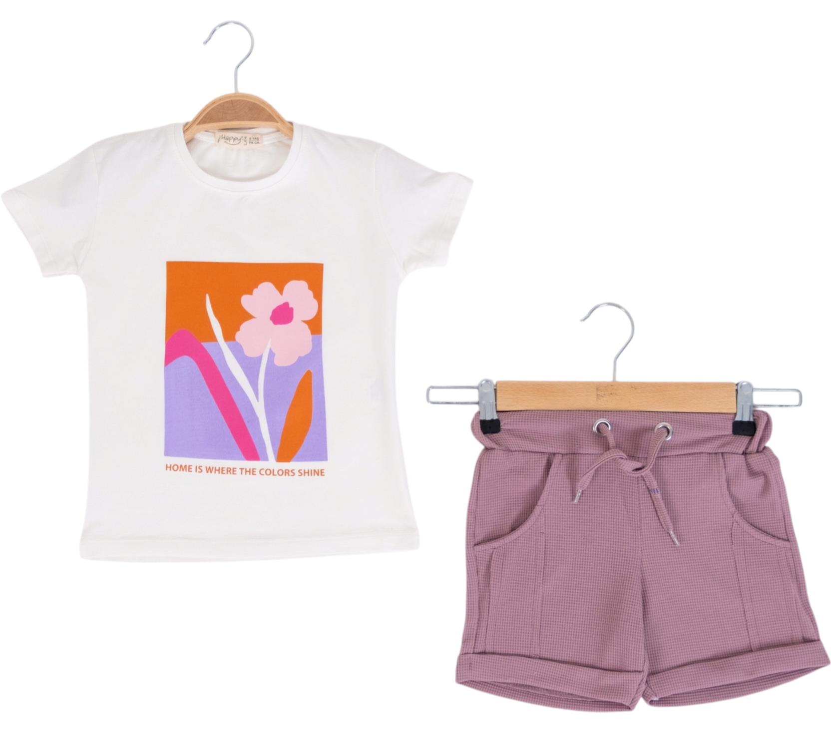 2125 الجملة الأطفال الصيف قطعتين الدعاوى ، بلوزات مع السراويل للفتيات الذين تتراوح أعمارهم بين 3/7 سنوات