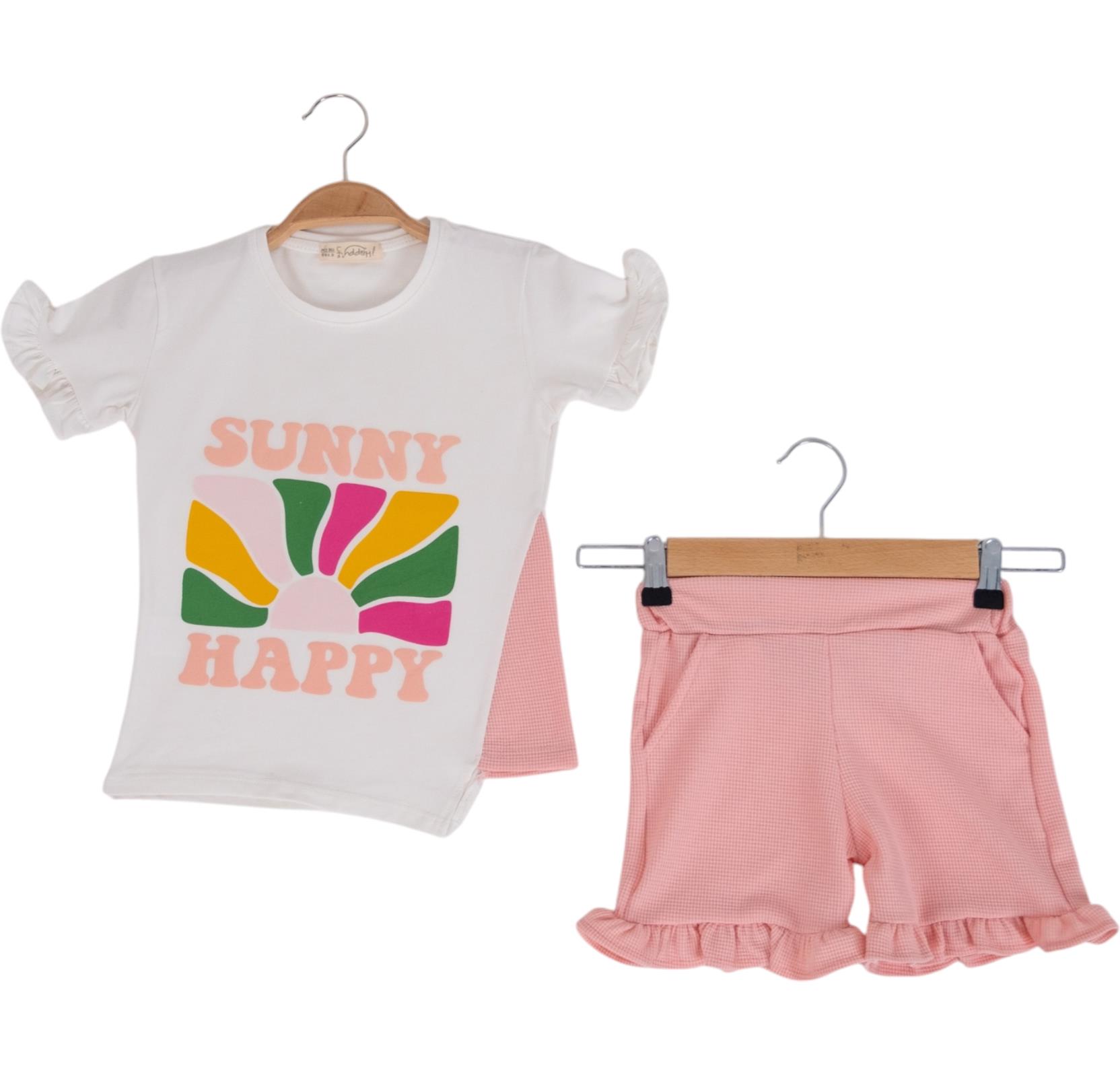 2225 الجملة الأطفال الصيف قطعتين الدعاوى ، بلوزات مع السراويل للفتيات الذين تتراوح أعمارهم بين 3/7 سنوات