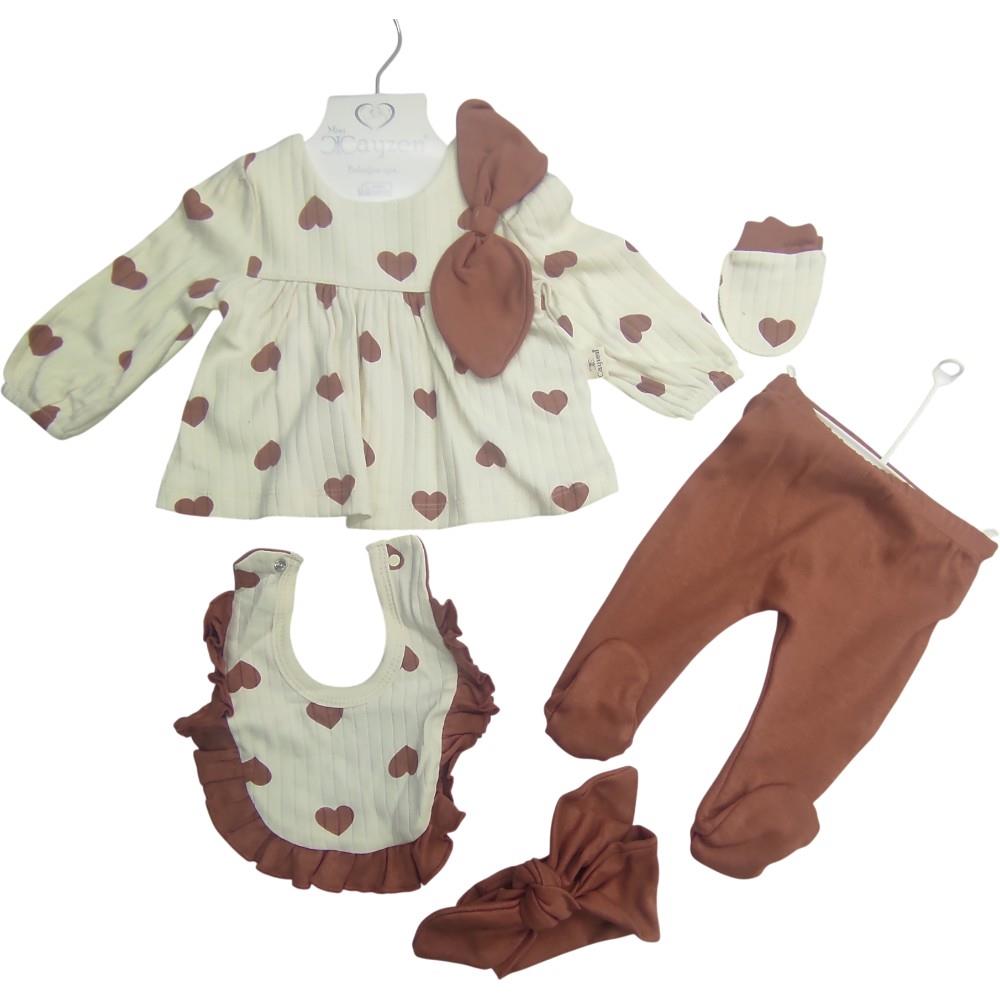 2085 оптом детские комплекты из пяти предметов для младенцев на 0-3 месяцев