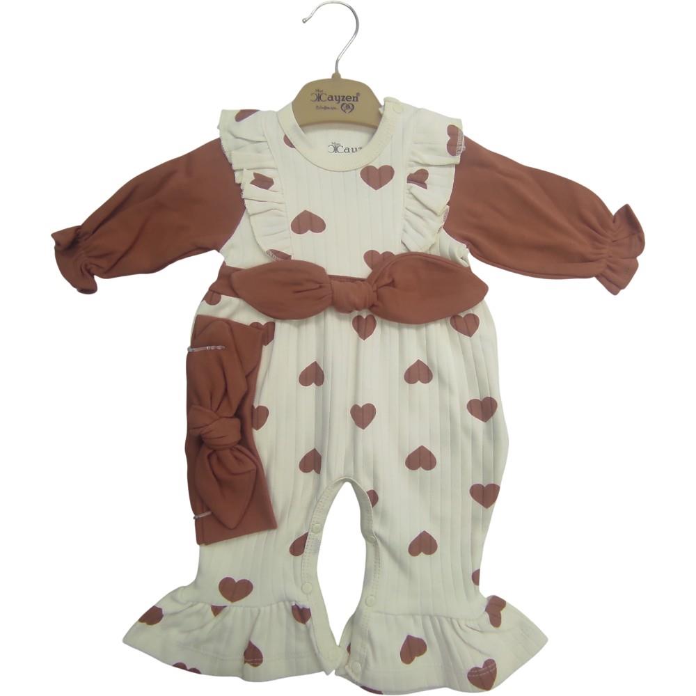 1092 оптом детские демисезонные комбинезоны с принтом сердца для младенцев на 3-6-9 месяцев