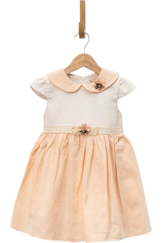 5507 yazlık kız çocuk elbiseleri imalat toptan 2/5 yaş %100 pamuk