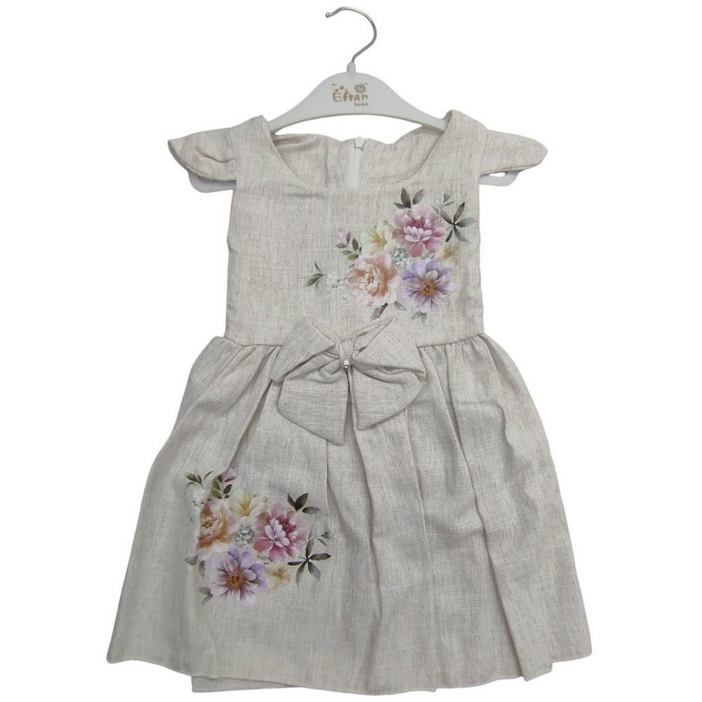 6043 wholesale summer dress for girls with floral print for 1/4 year