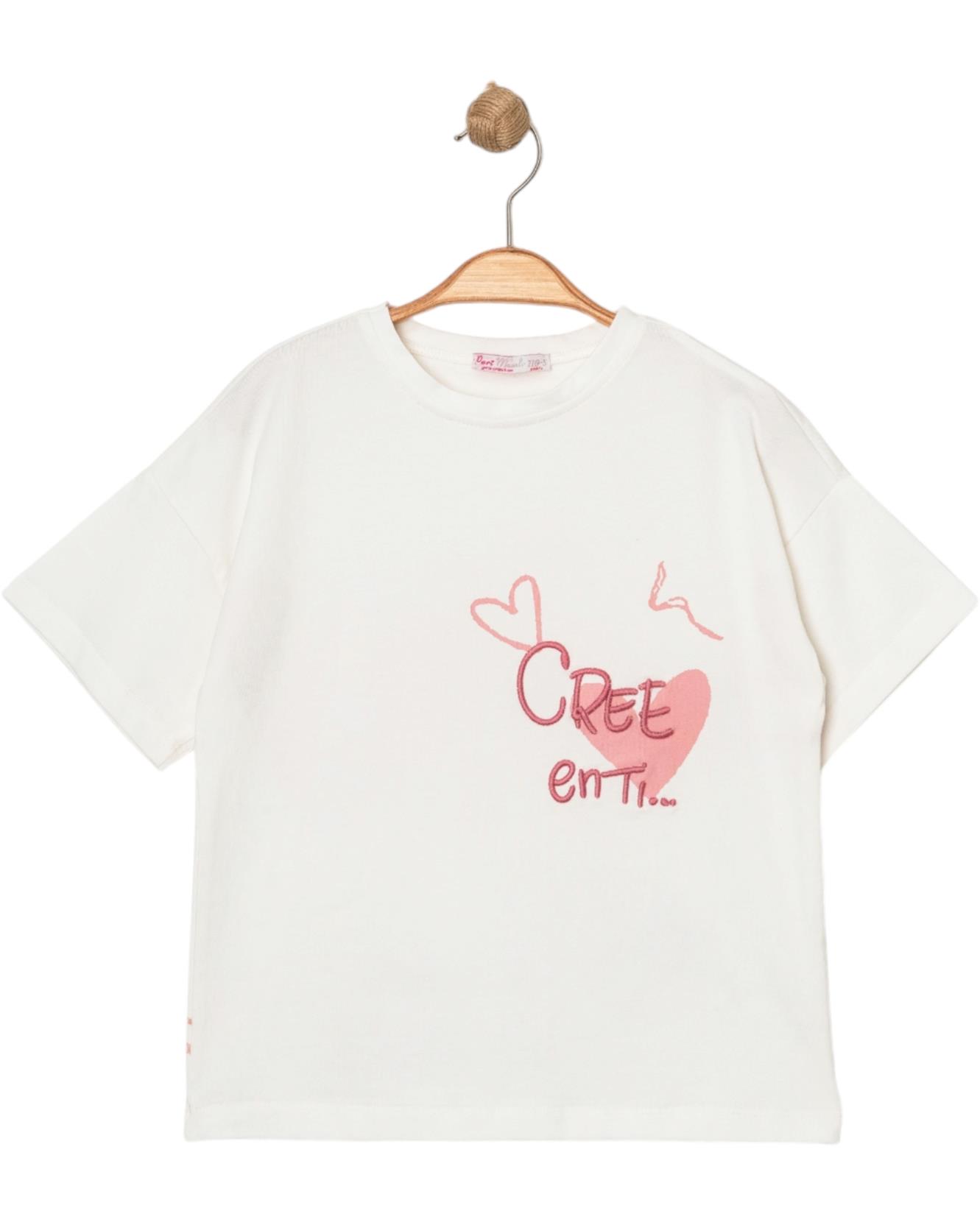 12084 оптом детские летние стильные футболки короткие для девочек на 5/8 лет