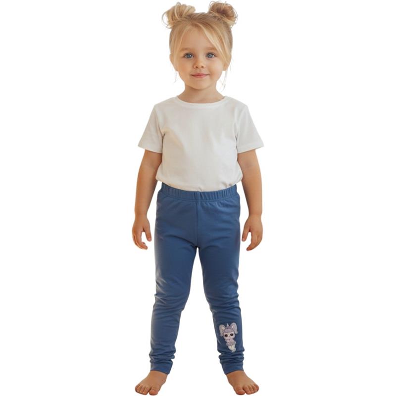 80380 toptan 3-4-5-6 yaş kız çocukları için LOL baskılı çocuk taytı