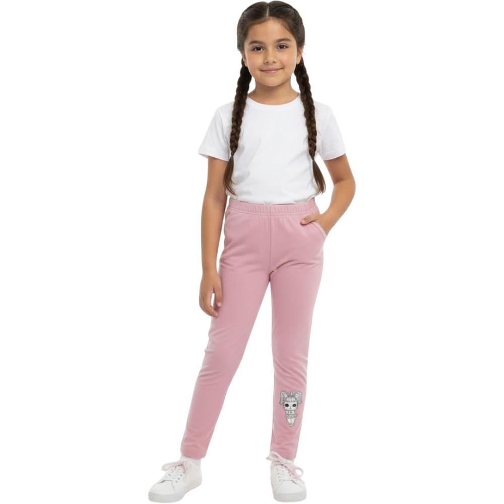 80380 оптом детские лосины с принтом Лол для девочек на 3-4-5-6 лет