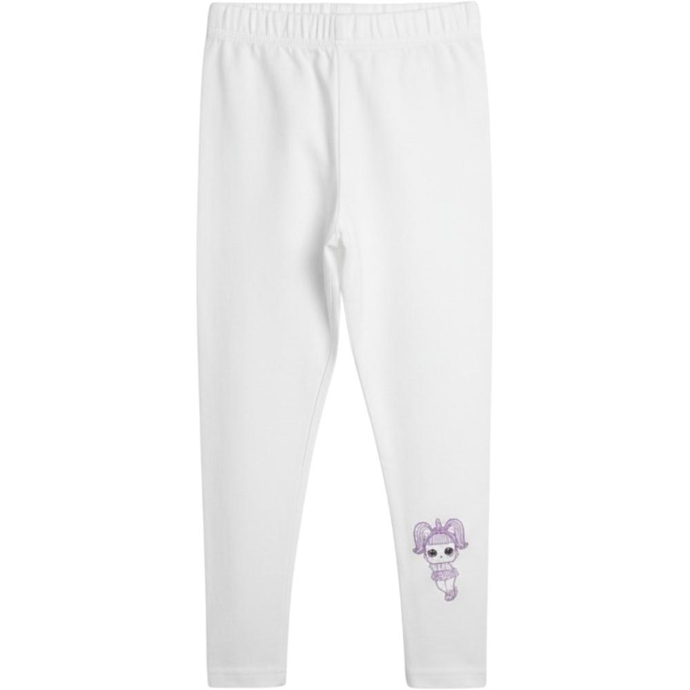 80380 оптом детские лосины с принтом Лол для девочек на 3-4-5-6 лет