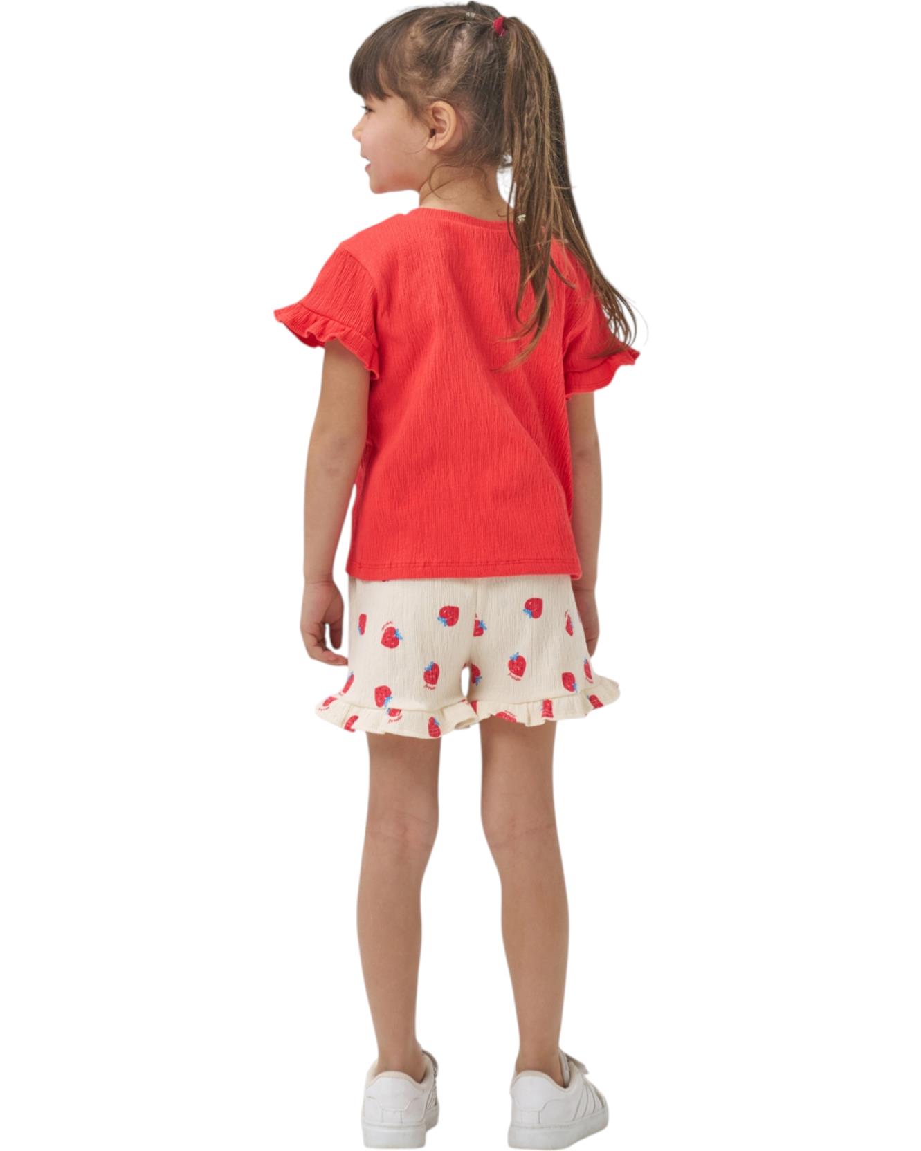 25348 оптом детские летние костюмы двойки для девочек на 2/5 лет