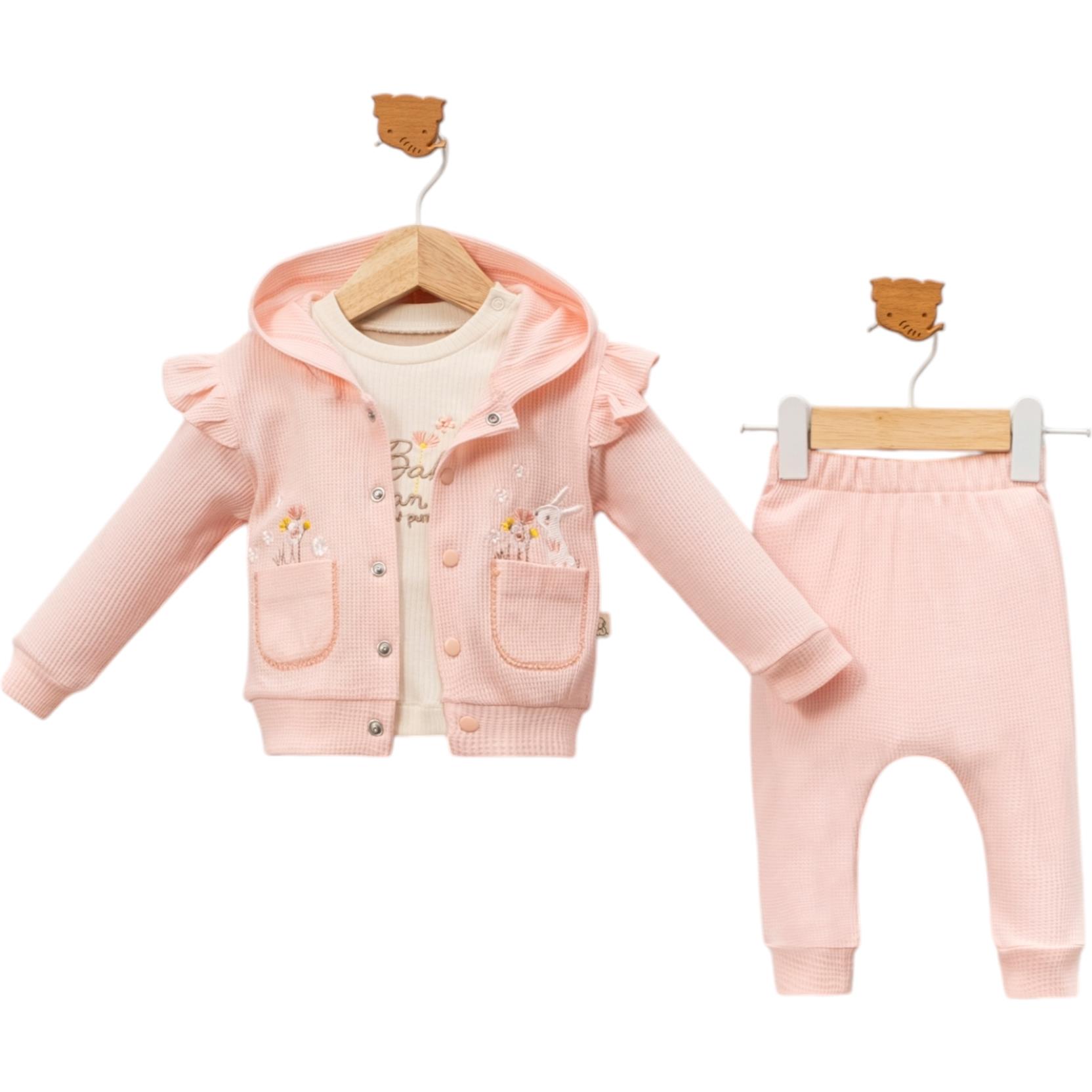 7092 оптом детские демисезонные костюмы тройки  для младенцев на 9/24 месяцев