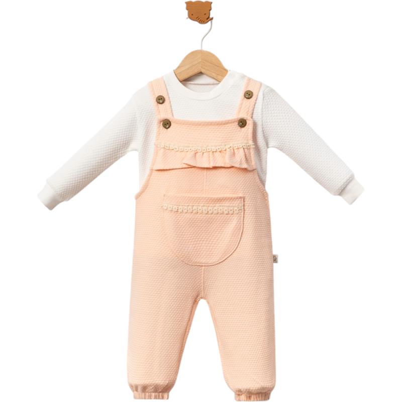 7025 mevsimlik lüks kız bebek salopet takım toptan 9/24 ay