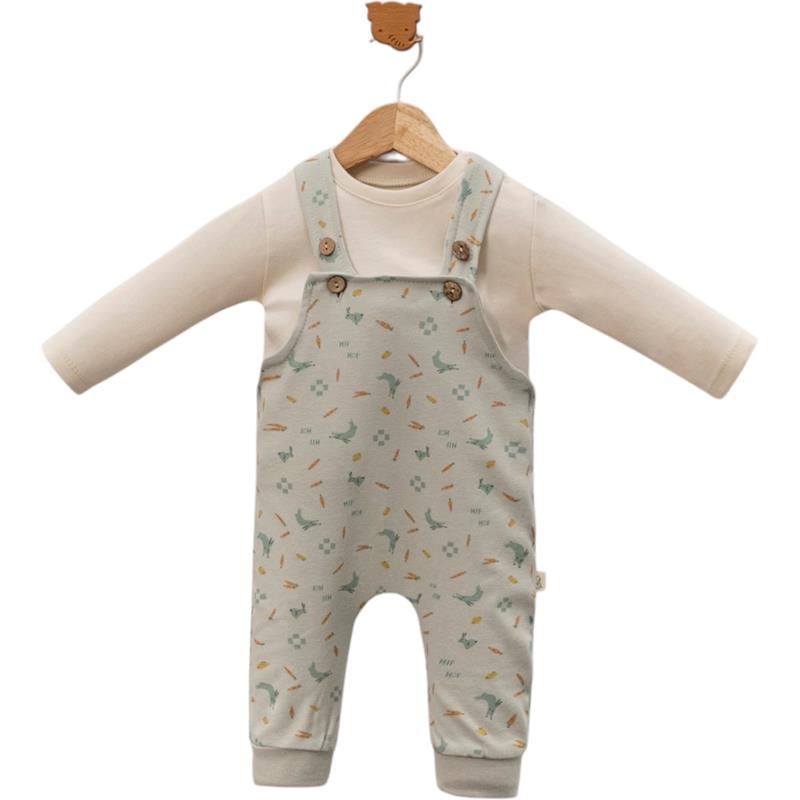 7099 yeni yürüyen bebek salopet takım toptan 9/24 ay mevsimlik