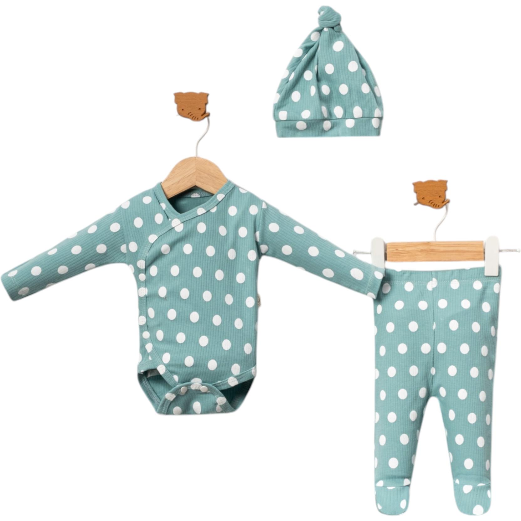 7056 quality seasonal baby suits wholesale 3-6-9 months polka dot model