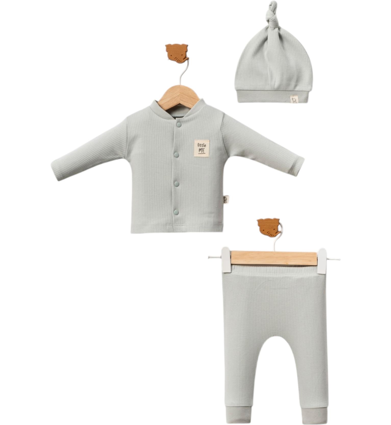 7028 оптом детские демисезонные комплекты двойки с шапочкой для младенцев на 3-6-9 месяцев