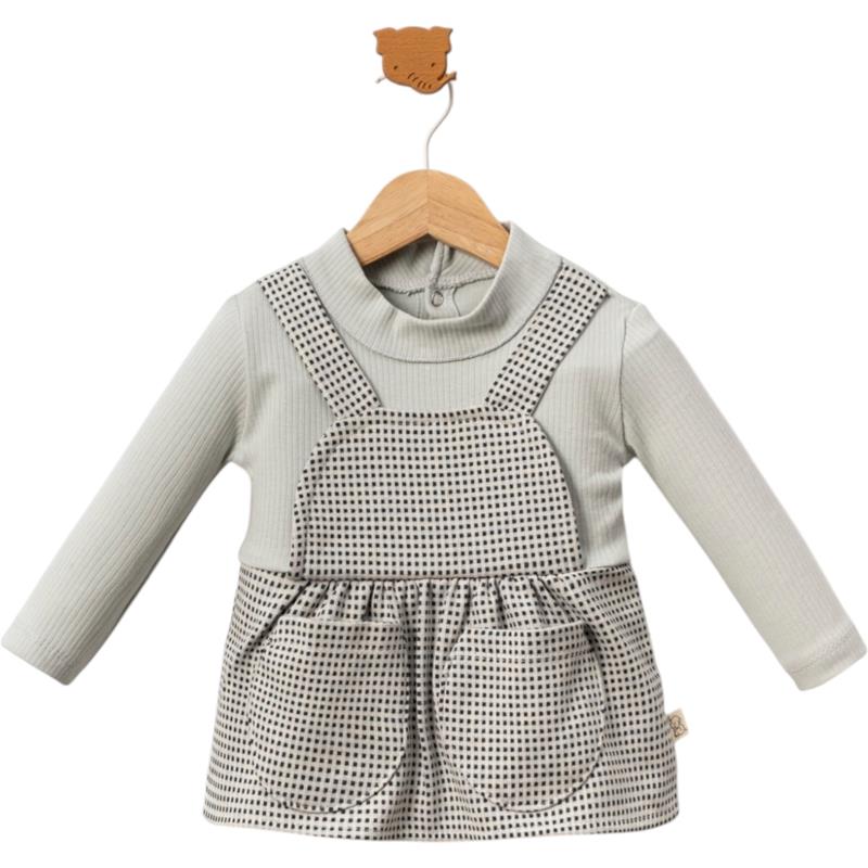 7036 mevsimlik kız bebek giyim toptan 9/24 ay yeni sezon modeller