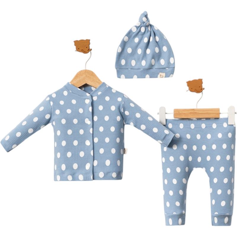 7044 benekli bebek kıyafetleri toptan 3-6-9 ay