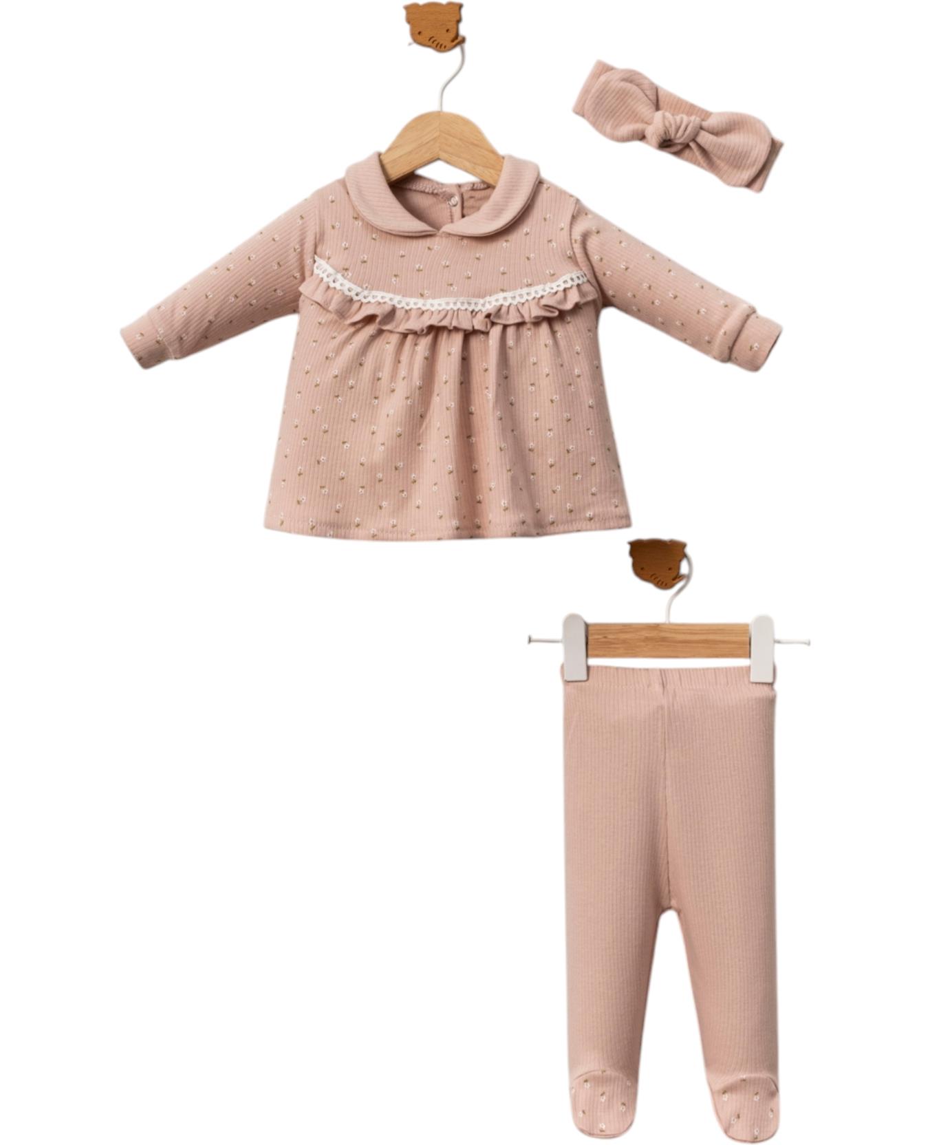 7032 оптом детские демисезонные костюмы двойки с ленточкой для волос для младенцев на 3-6-9 месяцев