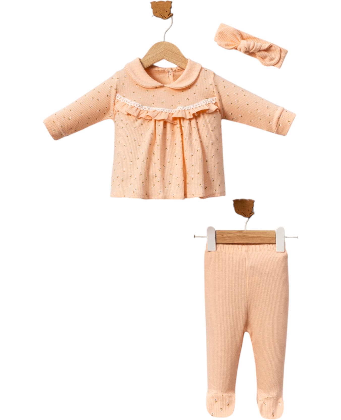 7032 оптом детские демисезонные костюмы двойки с ленточкой для волос для младенцев на 3-6-9 месяцев