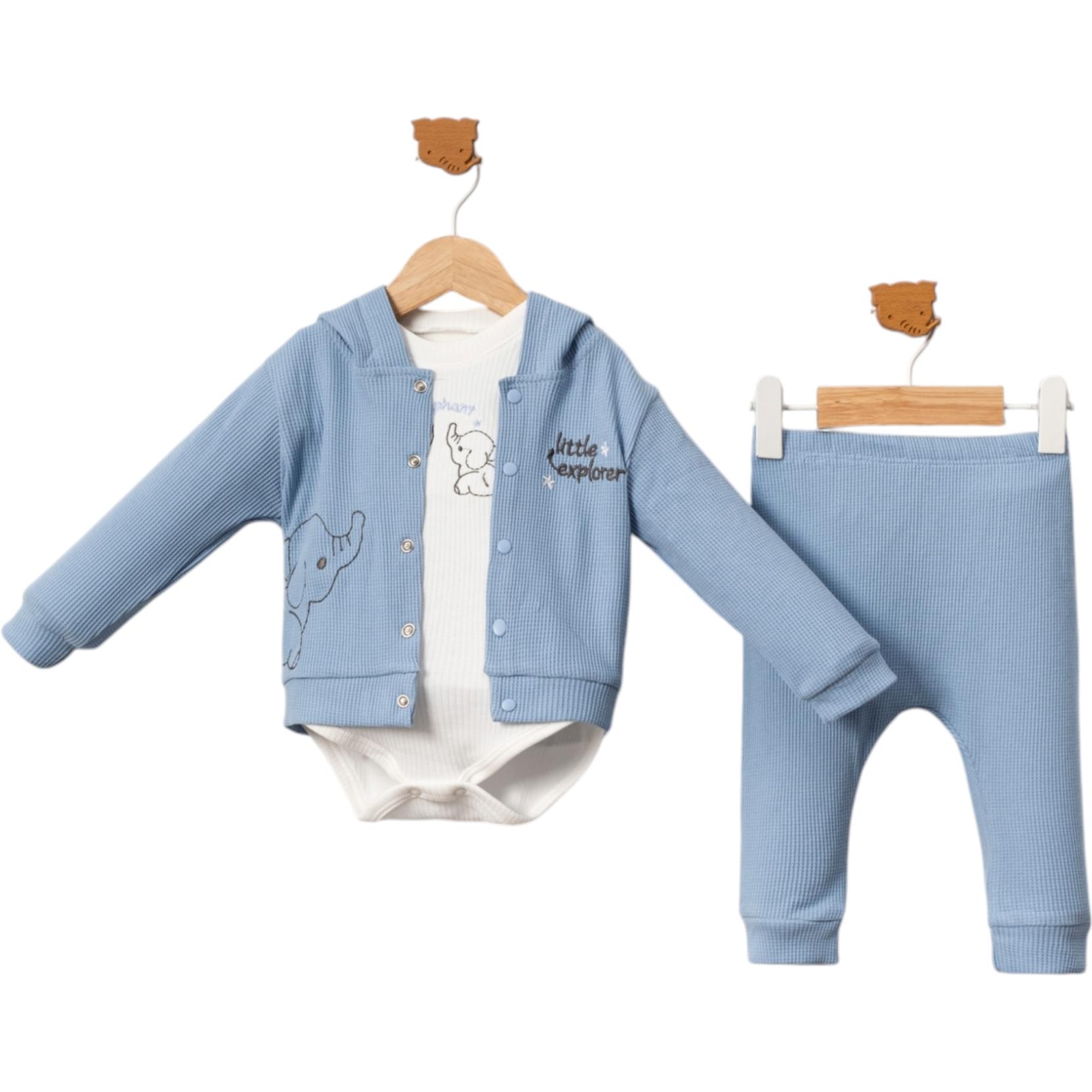 7040 الجملة الأطفال ديمي الموسم ثلاث قطع الدعاوى للأطفال لمدة 9-12-18 أشهر