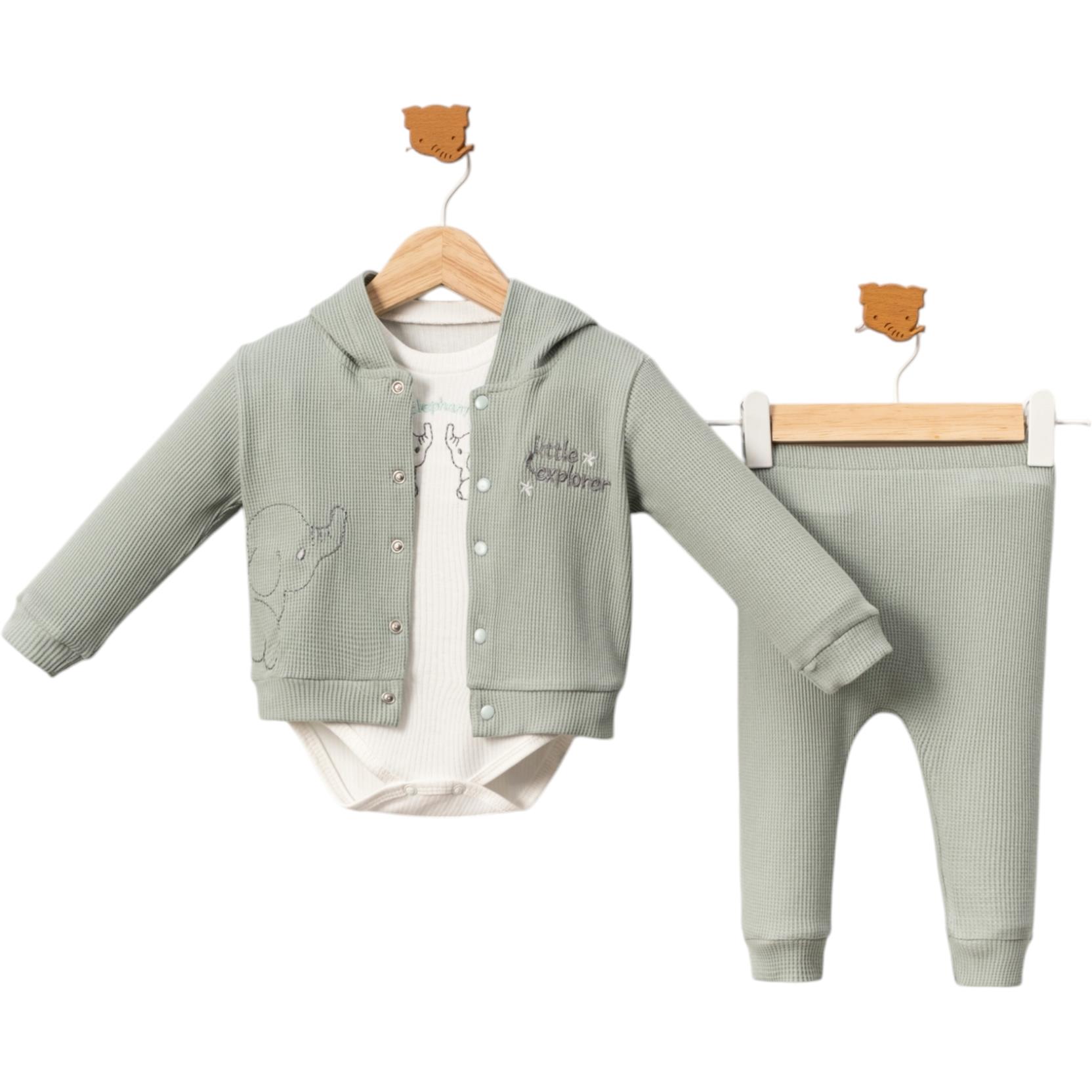 7040 الجملة الأطفال ديمي الموسم ثلاث قطع الدعاوى للأطفال لمدة 9-12-18 أشهر