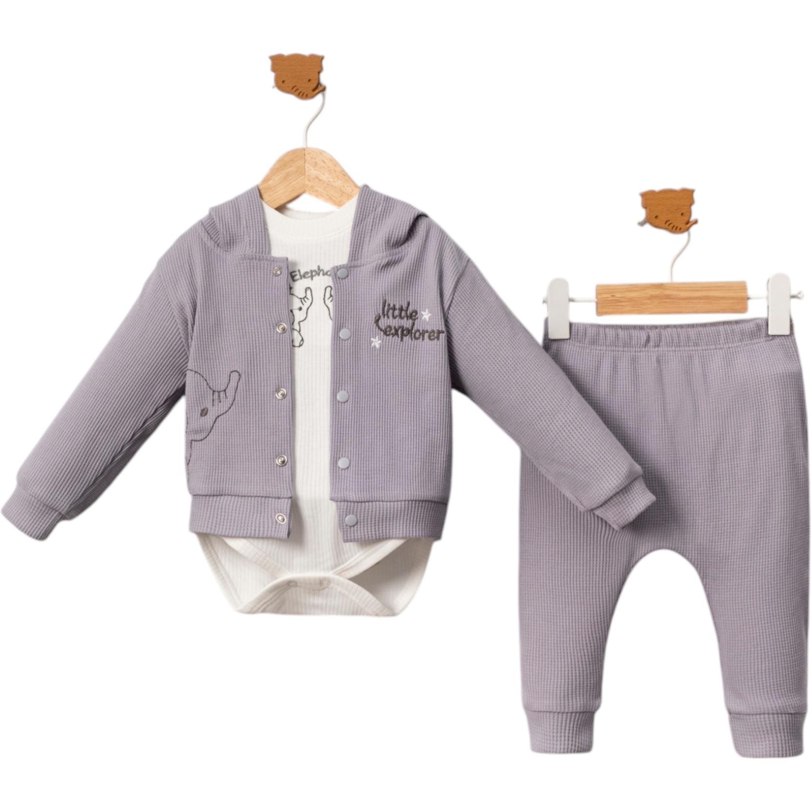 7040 الجملة الأطفال ديمي الموسم ثلاث قطع الدعاوى للأطفال لمدة 9-12-18 أشهر