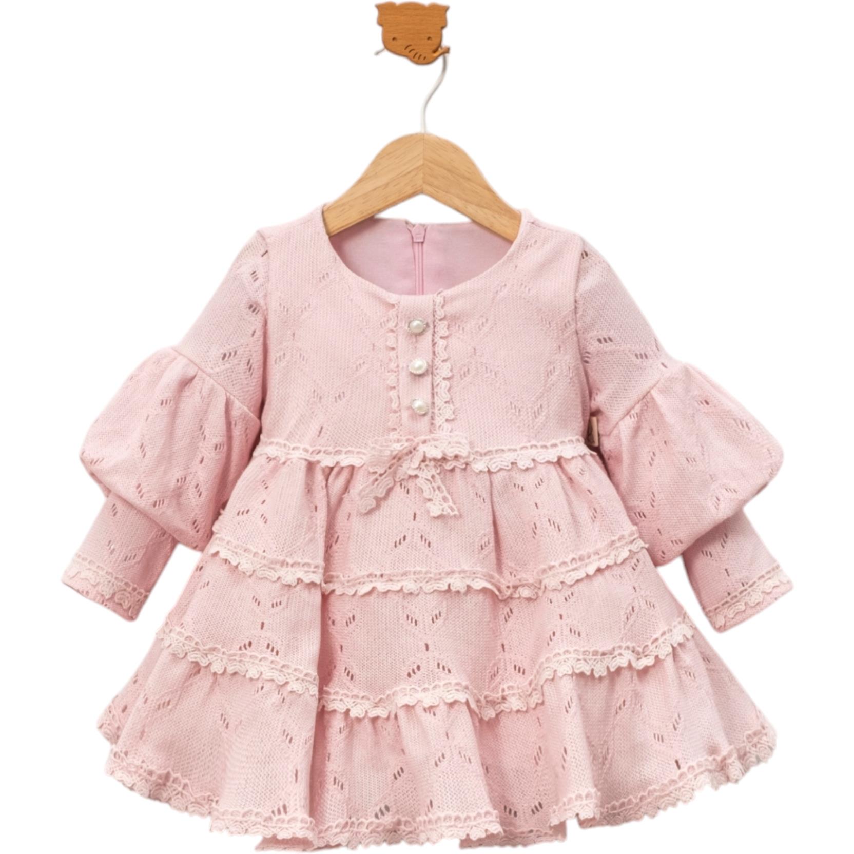 7085 الجملة الأطفال الربيع والخريف فساتين للفتيات لمدة 9-12-18 أشهر