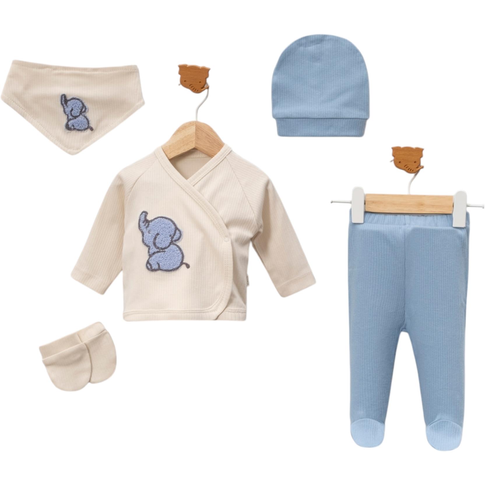 7080 مجموعات طفل بالجملة من خمسة عناصر لحديثي الولادة لمدة 0-3 أشهر