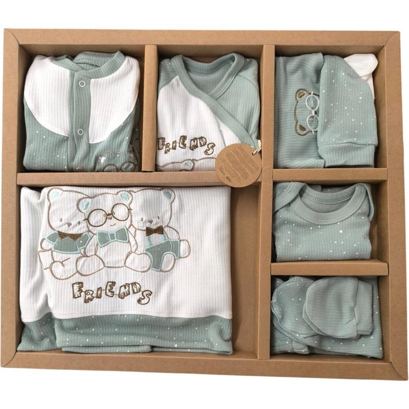 7077 Wholesale Ten-Piece Lace Newborn Hospital Discharge Gift Sets