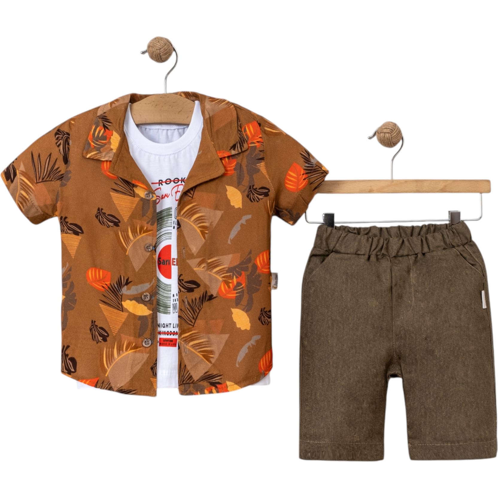 5036 الجملة الأطفال الصيف ثلاث قطع الدعاوى ، قمصان + تي شيرت مع السراويل للبنين لمدة 2/5 سنوات