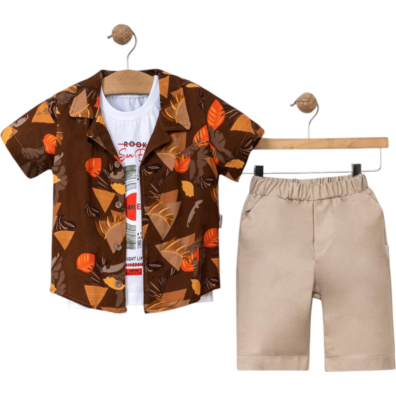 5036 الجملة الأطفال الصيف ثلاث قطع الدعاوى ، قمصان + تي شيرت مع السراويل للبنين لمدة 2/5 سنوات