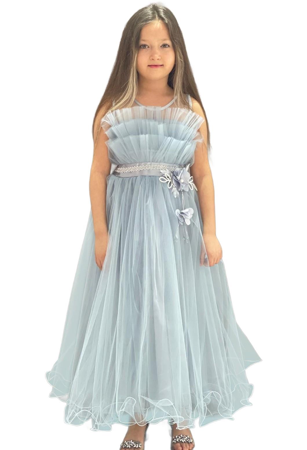 269 kız çocuk gelinlik modelleri gece parti elbiseleri toptan 5/8 yaş