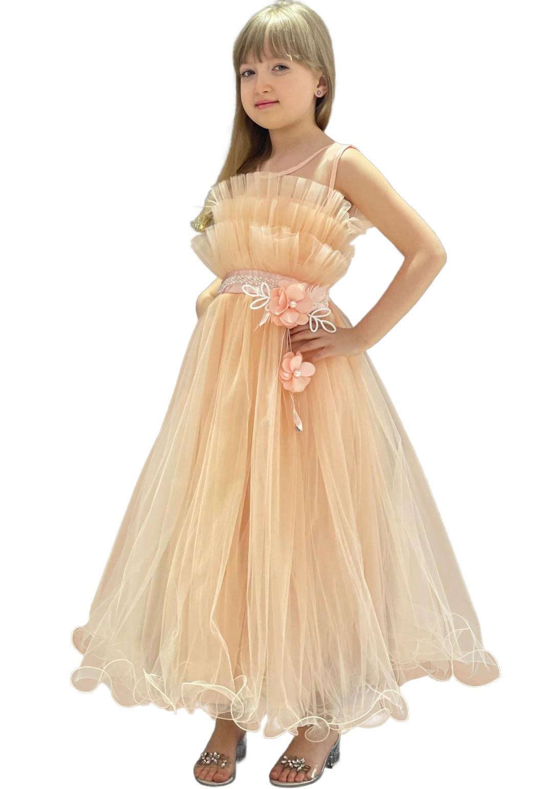 269 kız çocuk gelinlik modelleri gece parti elbiseleri toptan 5/8 yaş