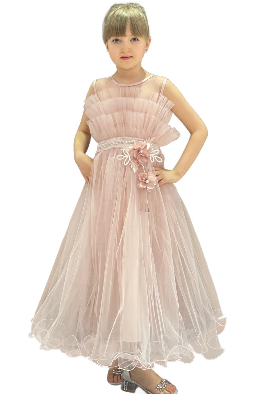 269 kız çocuk gelinlik modelleri gece parti elbiseleri toptan 5/8 yaş