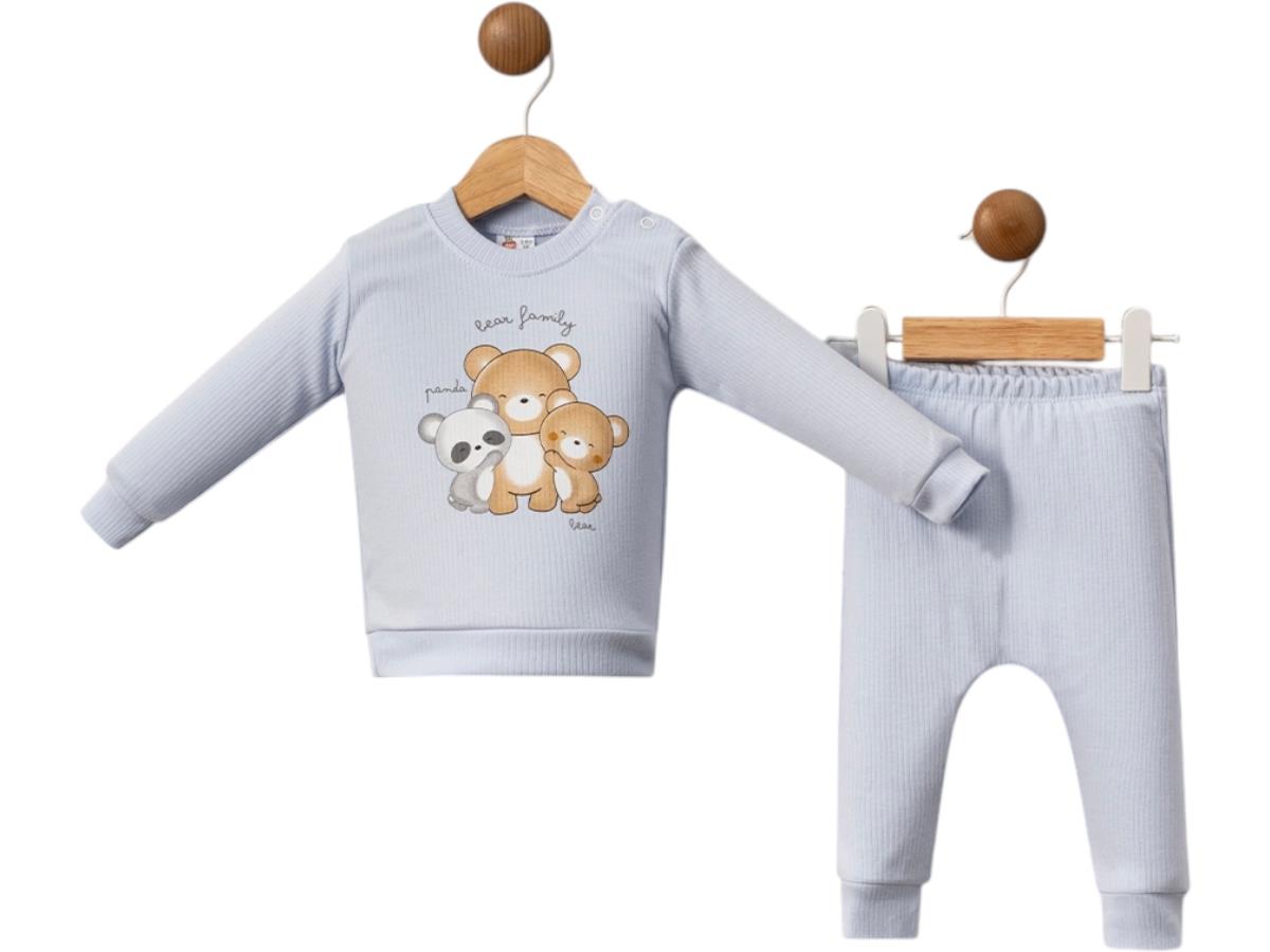 5092 teddy bear print baby clothing wholesale seasonal 3-6 months