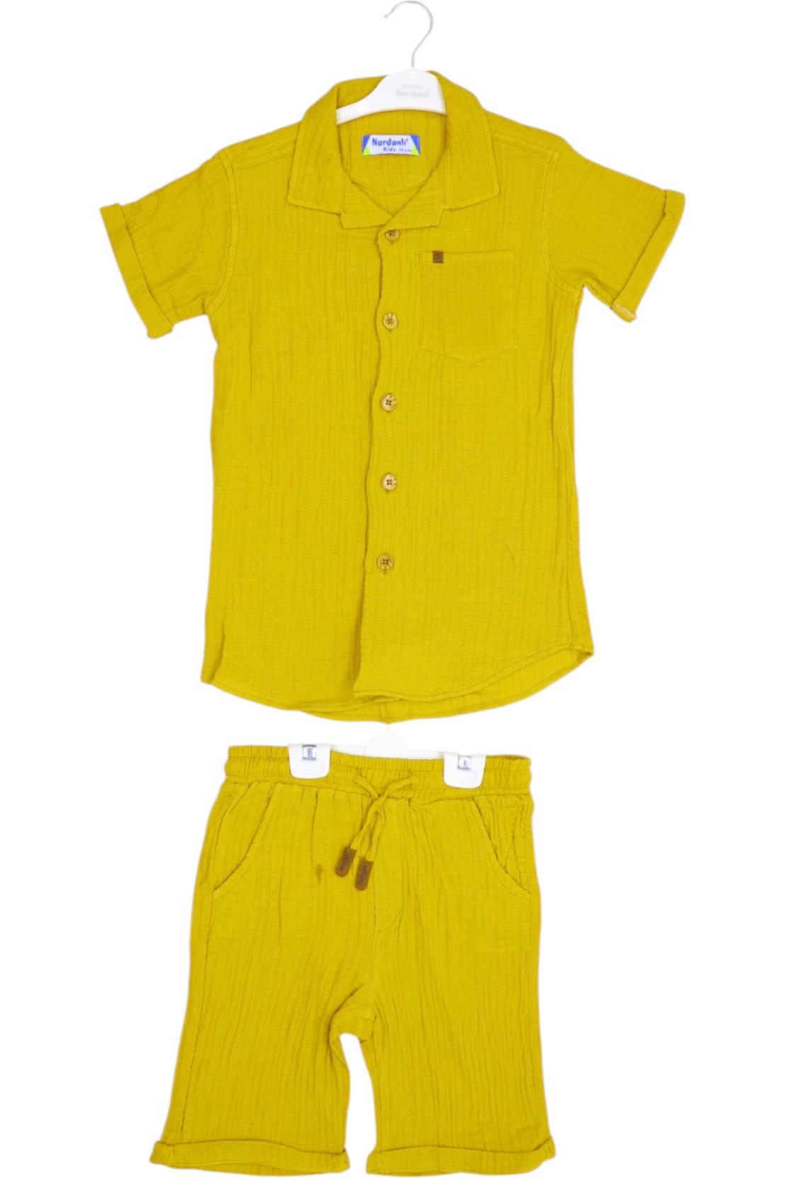 بدلات صيفية للأطفال من قطعتين مصنوعة من الشاش للأولاد لمدة 6/10 سنوات