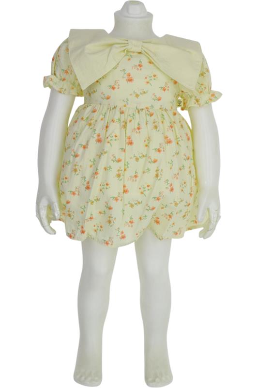 3001 linen fabric summer baby girl dress wholesale 9-12-18-24 months luxury models