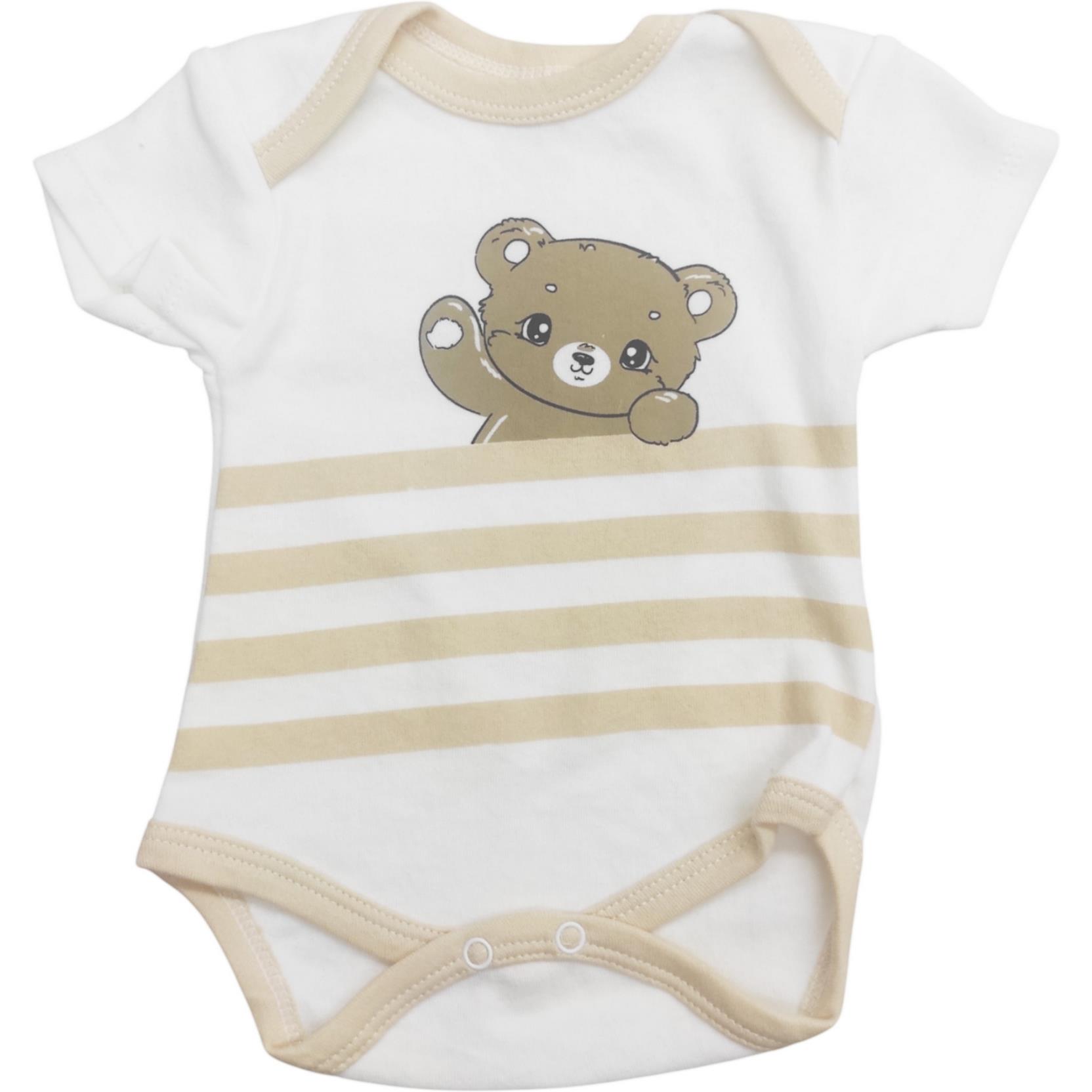 toptan 6-9-12-18 aylık bebekler için farklı baskılı çıtçıtlı bebek bodysuit