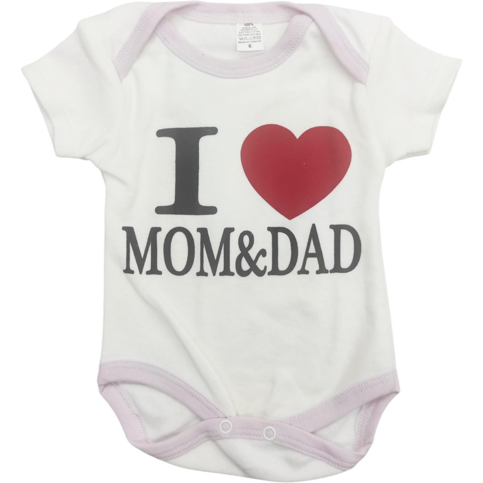 toptan 6-9-12-18 aylık bebekler için farklı baskılı çıtçıtlı bebek bodysuit