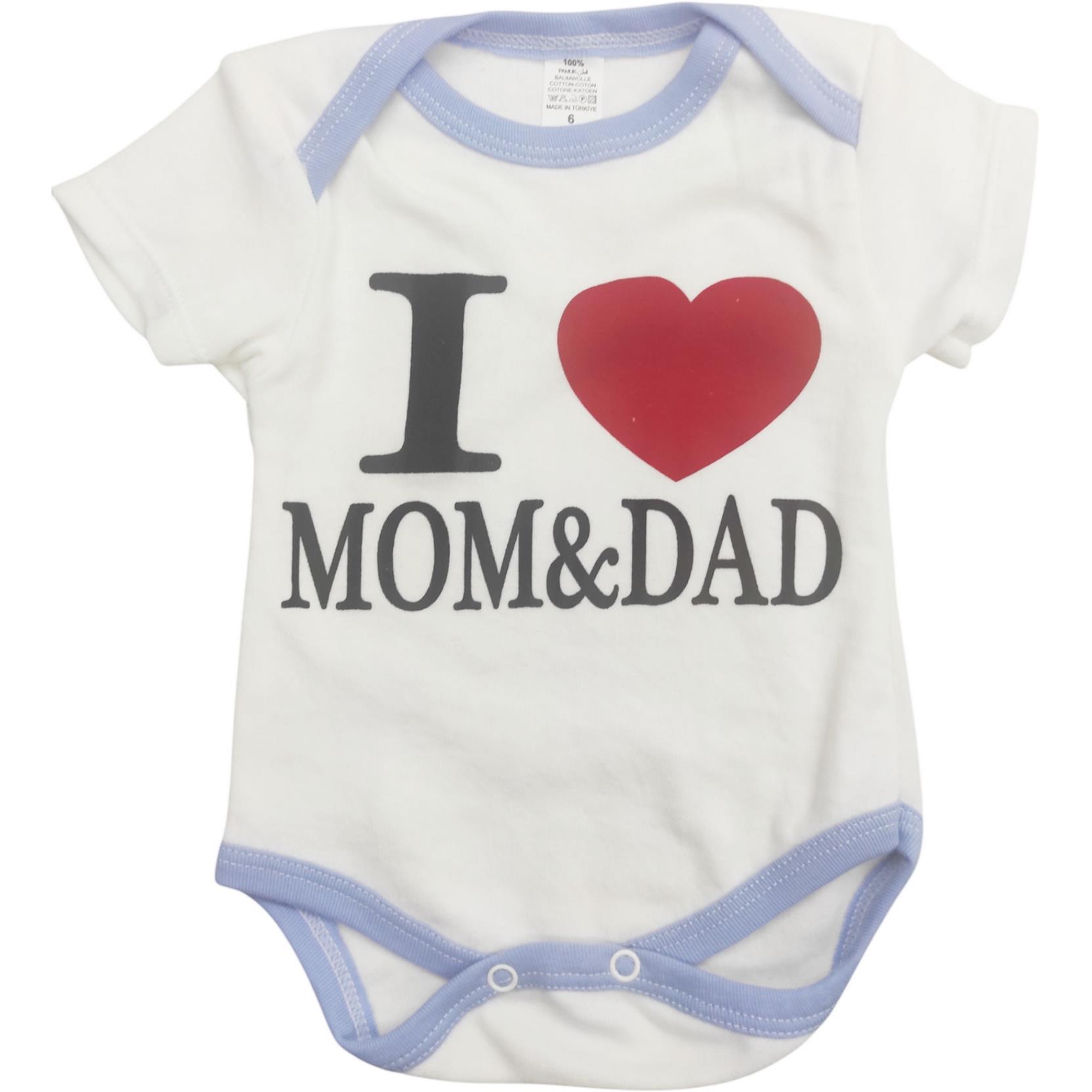 toptan 6-9-12-18 aylık bebekler için farklı baskılı çıtçıtlı bebek bodysuit