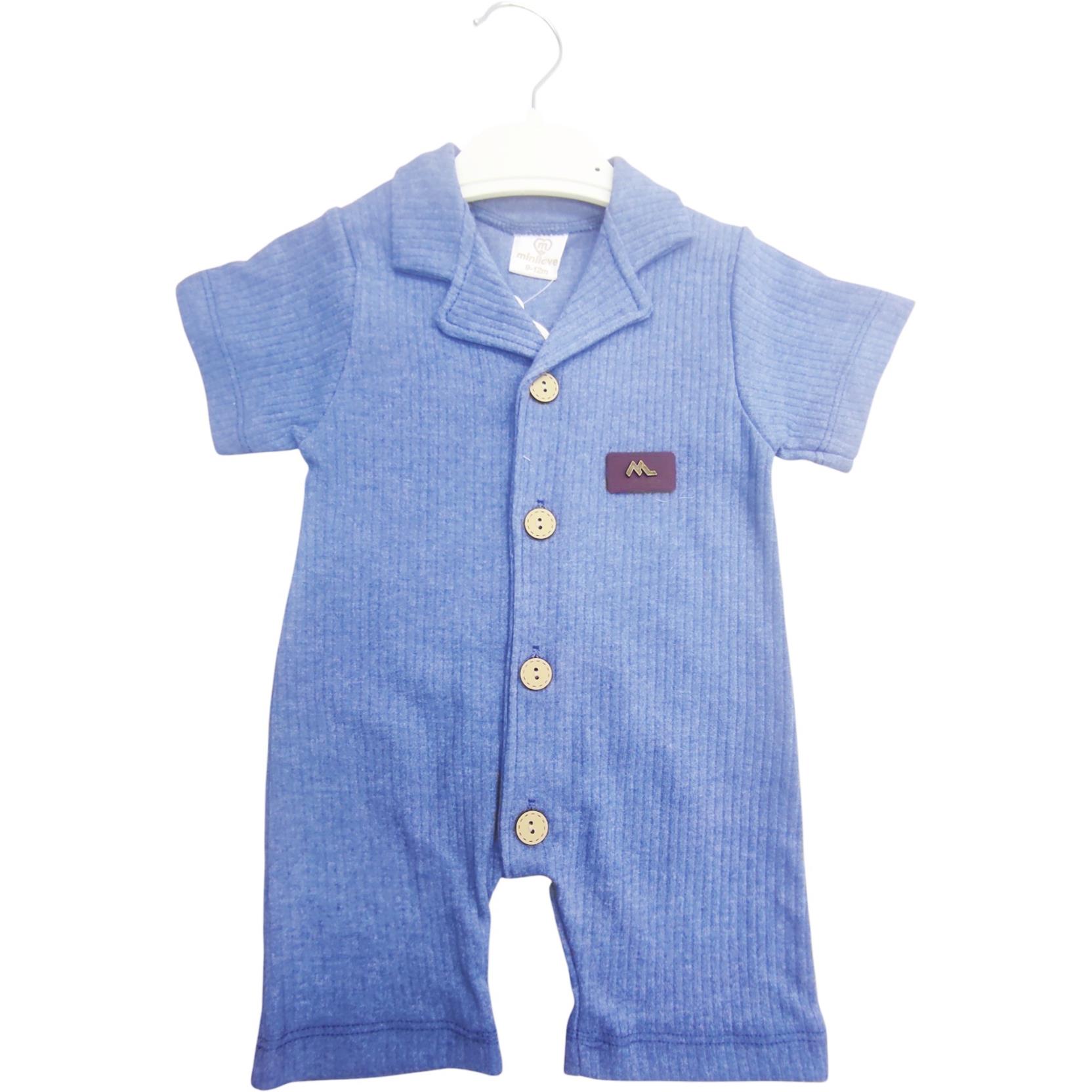 8374 الجملة الطفل الصيف بذلة مع أزرار للأطفال الذين تتراوح أعمارهم بين 6-9-12-18 أشهر