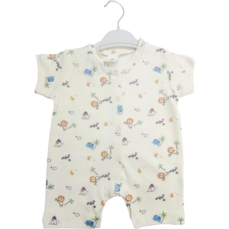 8378 toptan 6-9-12-18 aylık bebekler için desenli bebek yazlık tulum