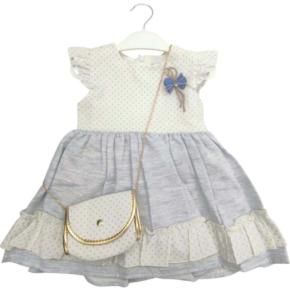 5515 wholesale children's summer dresses with a handbag for girls for 2/5 years
