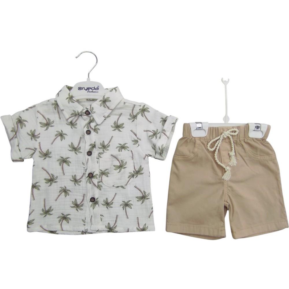 2795 wholesale children's summer two-piece suits with shirt and shorts for babies 9/24 months