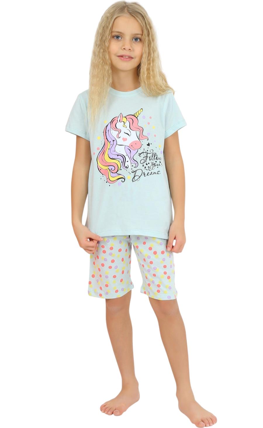 22964 yazlık kız çocuk pijama takımları toptan 6/9 yaş