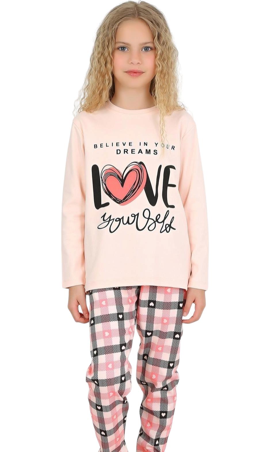 38439 оптом детские демисезонные пижамы для девочек на 2/5 лет