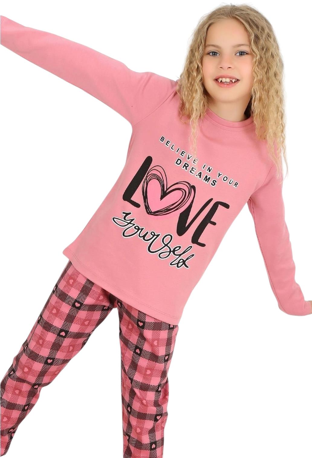 38439 оптом детские демисезонные пижамы для девочек на 2/5 лет