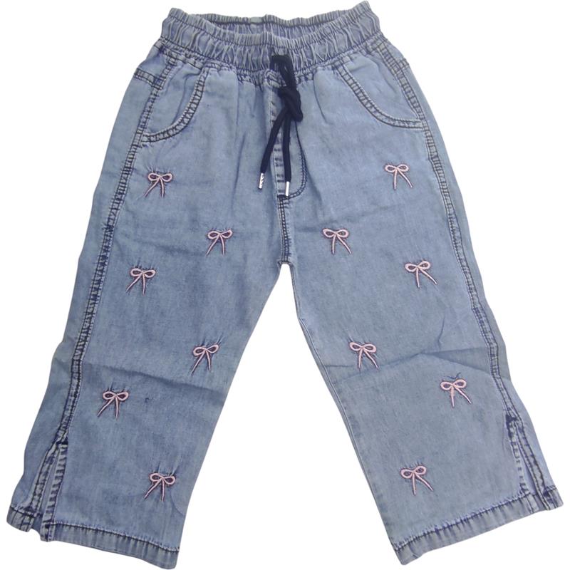 3006 الجملة الصيف الدنيم كابريس والسراويل للفتيات الذين تتراوح أعمارهم بين 10-11-12-13