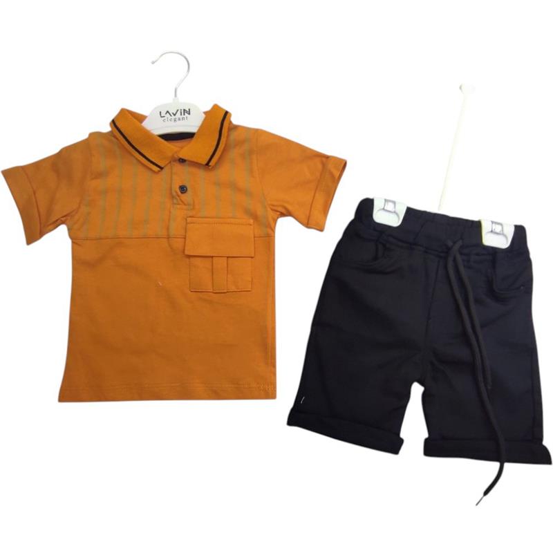 toptan erkek çocuk yazlık iki parçalı şortlu tişört takım