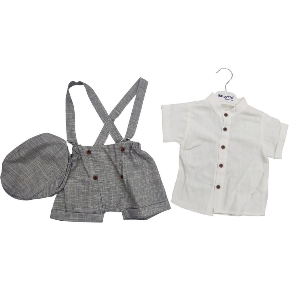 2799 wholesale baby suit,shirts with shorts with straps and hats for babies for 9/24 months