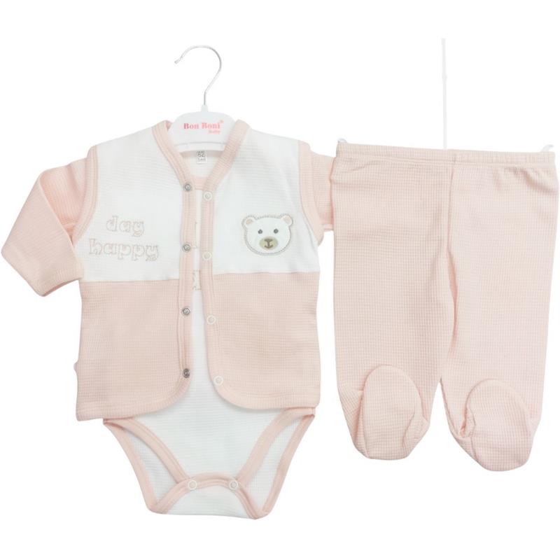 2503 toptan 3-6-9-12 aylık bebekler için bebek mevsimlik üç parçalı takım