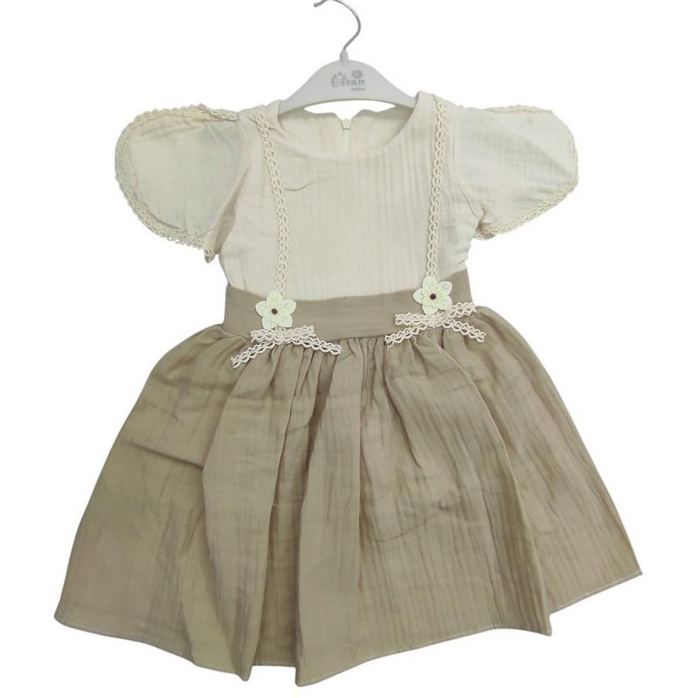 6050 الجملة الصيف الشاش النسيج اللباس ل 2/5 سنة الفتيات القديمة