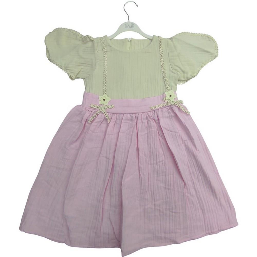 6050 الجملة الصيف الشاش النسيج اللباس ل 2/5 سنة الفتيات القديمة